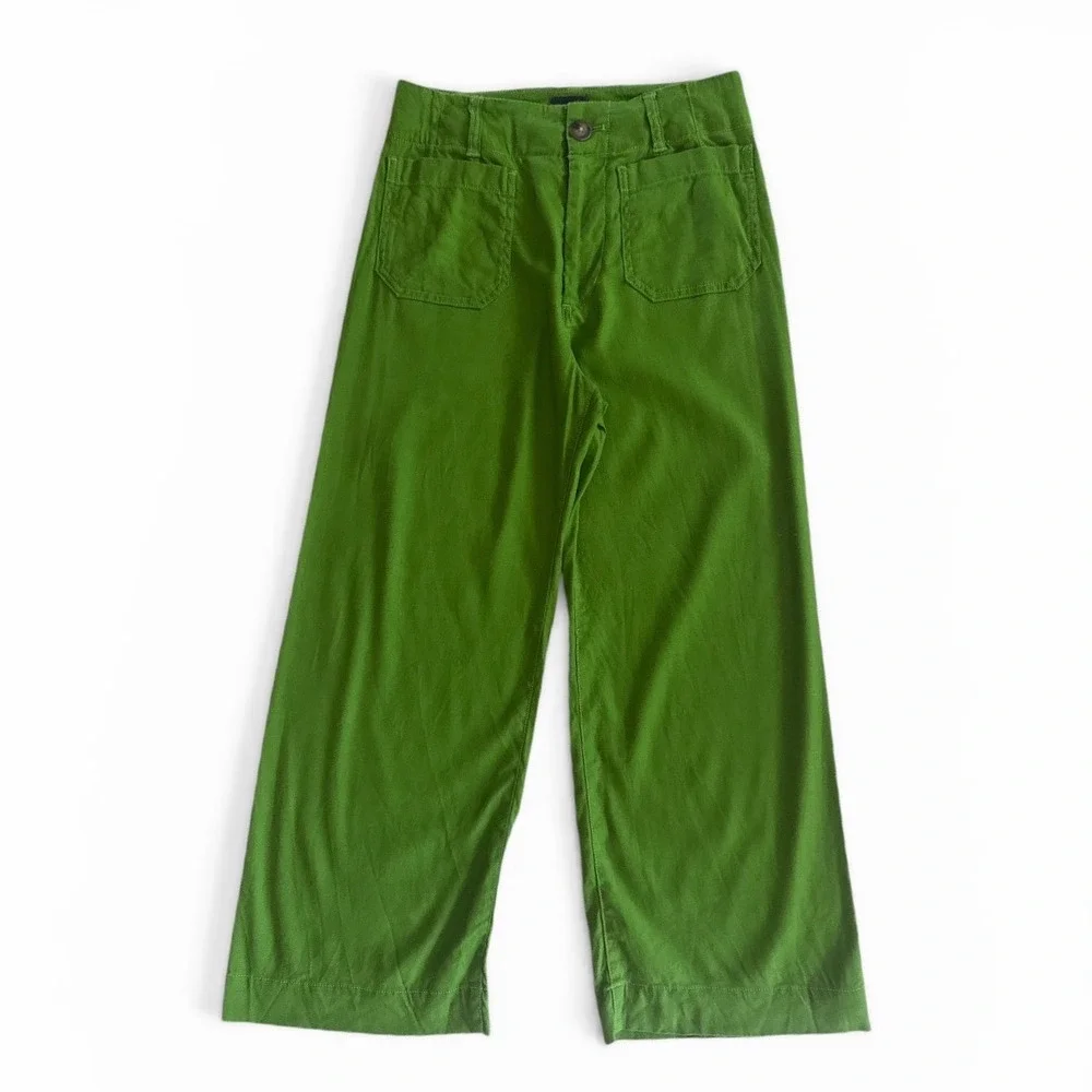 Maeve Anthropologie Wide Leg Cropped Pants Size 26 - Picture 2 of 6